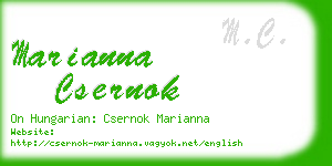 marianna csernok business card